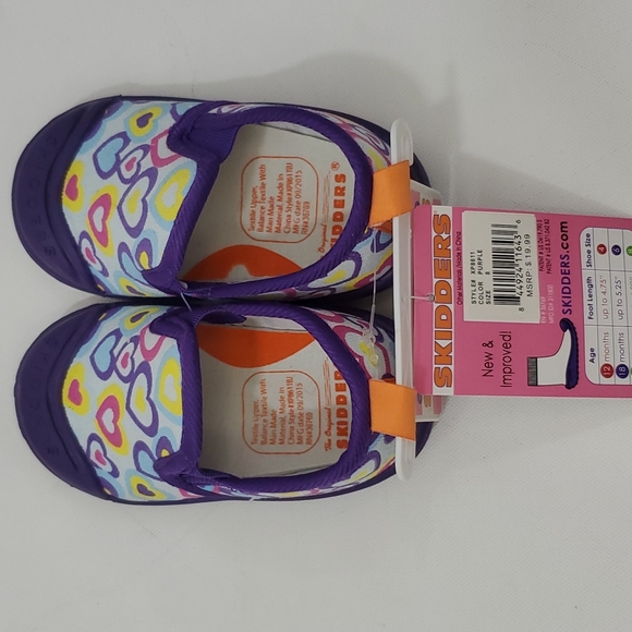 Skidders - Skidproof shoes purple hearts  24 months - Picture 3 of 8